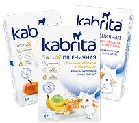 Kabrita®-ს ხილის ფაფების ასორტი 180 გ, 7 ცალი, 5 თვიდან