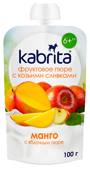 Kabrita®-ს პიურეების ასორტი 100 გ, 6 ცალი, 6 თვიდან