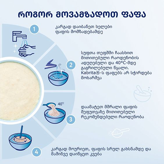 Kabrita® შვრიის ფაფა თხის რძეზე