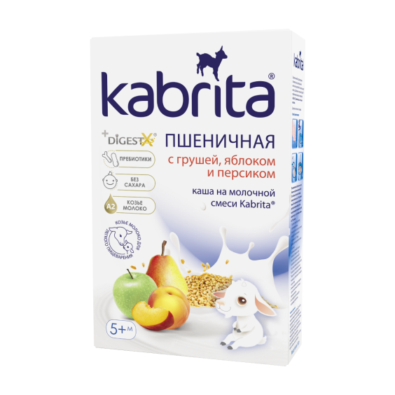 Kabrita Wheat cereal with Pear, Apple & Peach