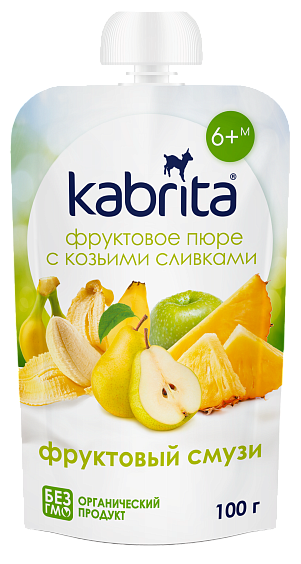 Kabrita®-ს პიურეების ასორტი 100 გ, 6 ცალი, 6 თვიდან