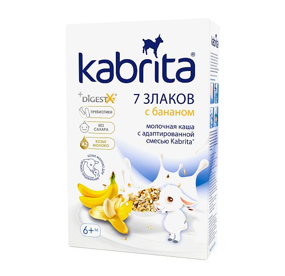 Kabrita®-ს ხილის ფაფების ასორტი 180 გ, 7 ცალი, 5 თვიდან
